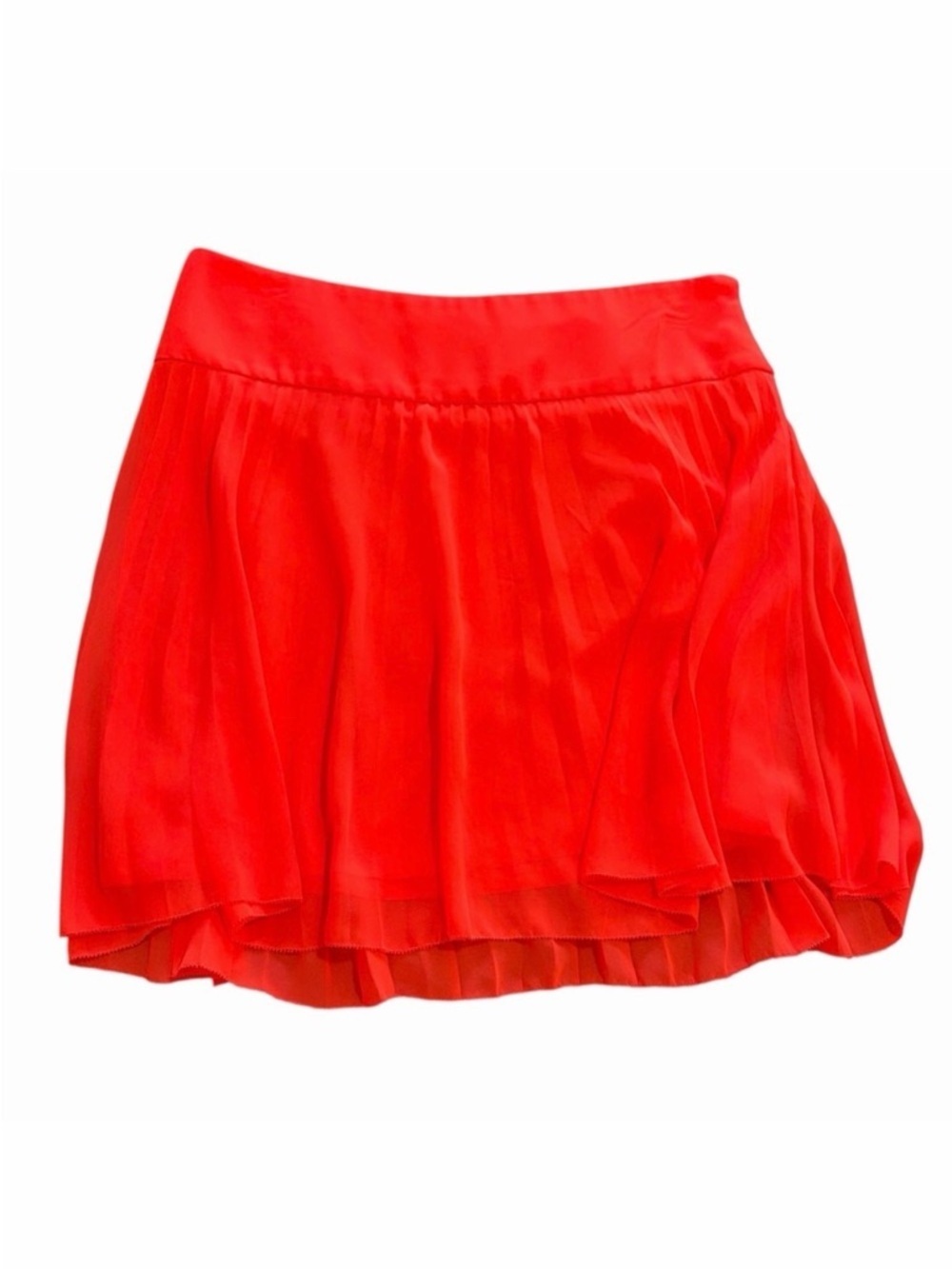 Express Bright Orange Skater Skirt Size 6 Flowy Mini Skirt Neon Coral
